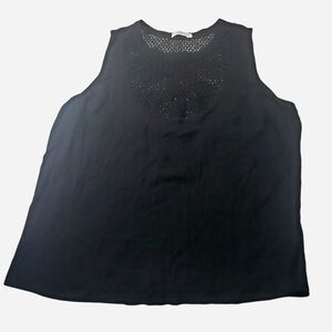 A.L.C. Top Womens Large Black Sleeveless Boho Goth Whimsygoth Quiet Luxury Flowy